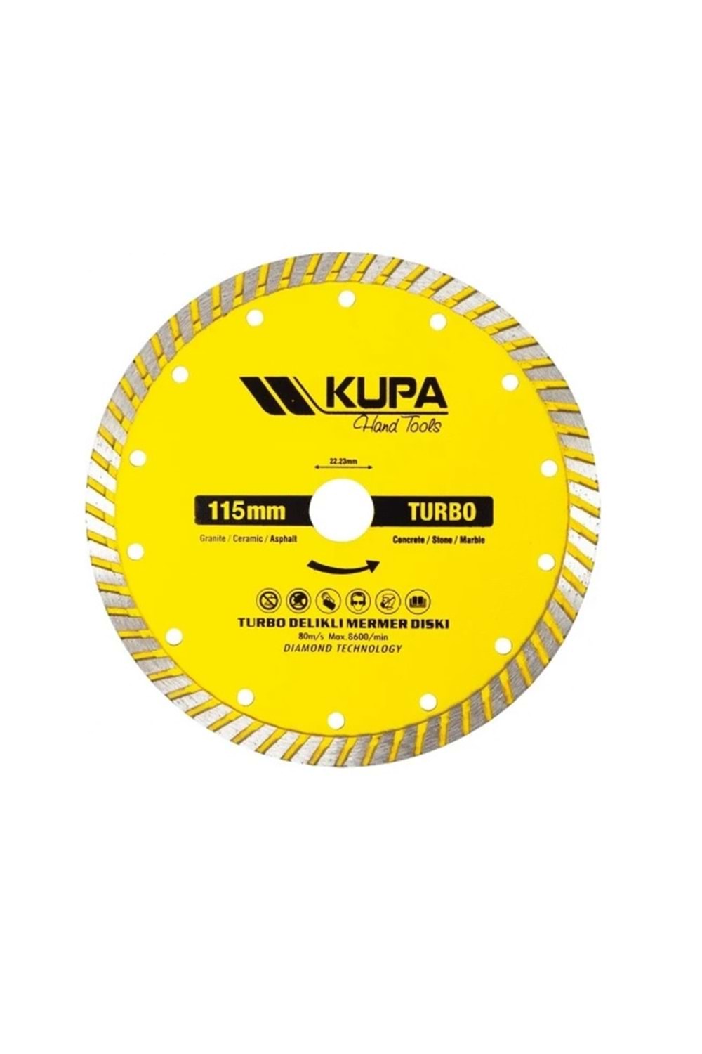 KUPA TURBO ELMAS TESTERE 115 MM ( PK 12 )