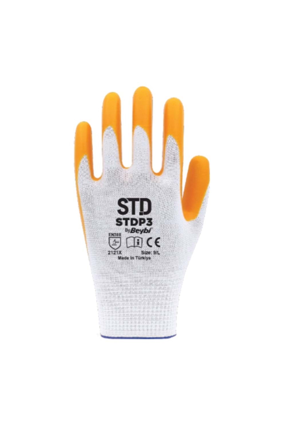 STD BEYBİ P3 NİTRİL ELDİVEN SARI 10 NO ( PK 12-KL288 )