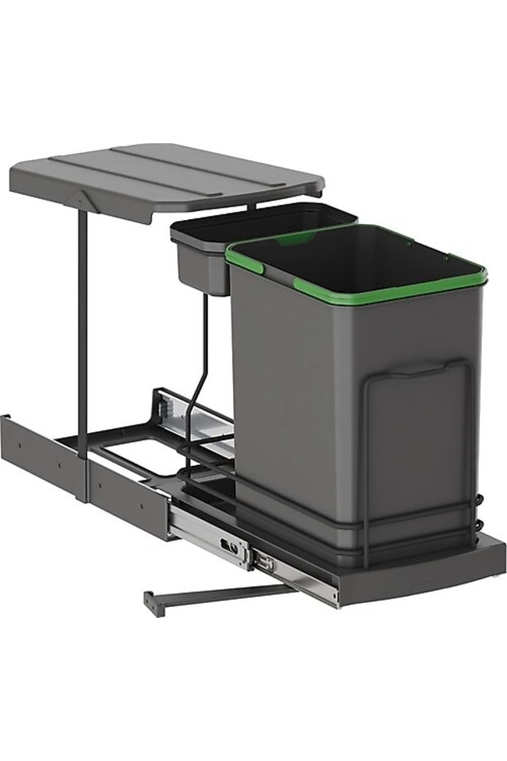 ÇÖP KOVASI RAYLI PLS GÖVDE 16+1 LT GRİ ( PK 1 )