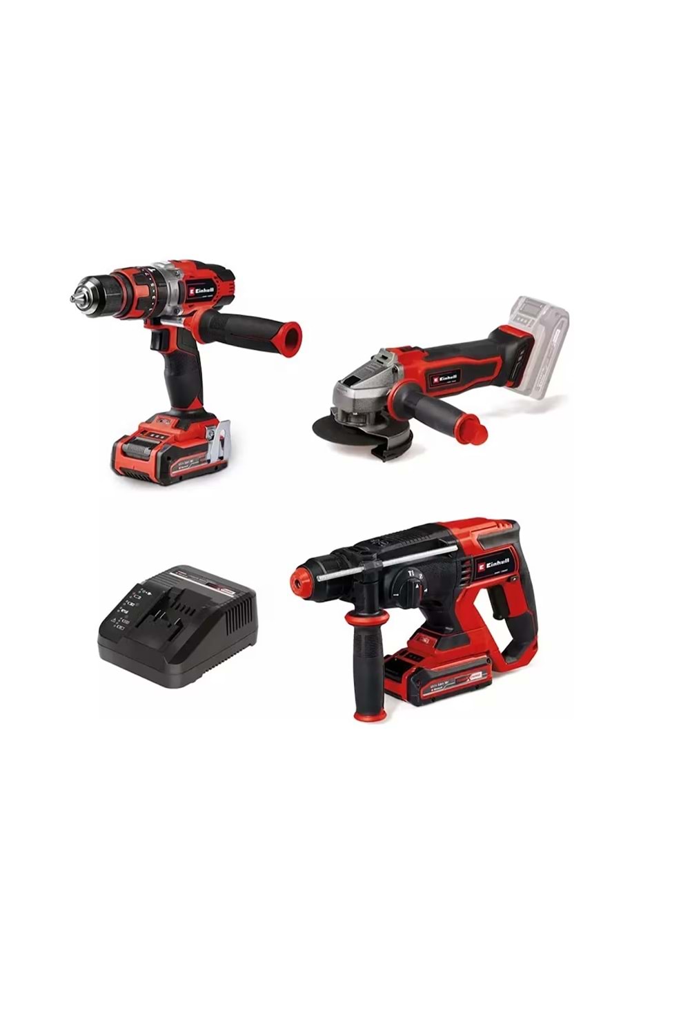 EINHELL AKÜLÜ ALET SETİ TE-TK 18/3 Lİ+2(CD+AG+HD) ( PK 2 )