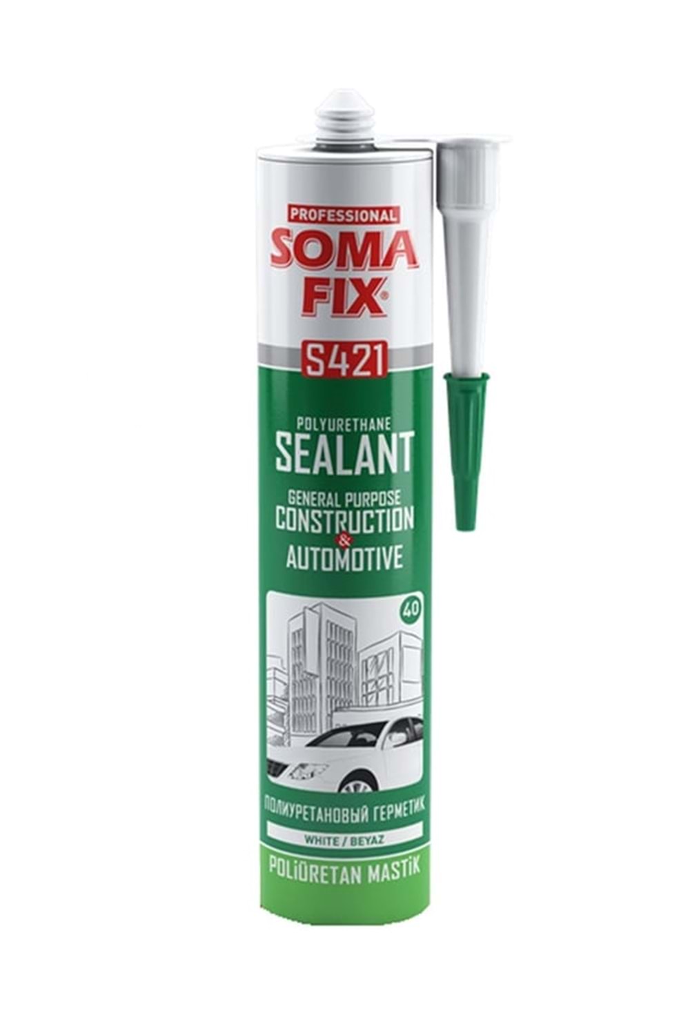 SOMAFİX POLİÜRETAN (PU) SİYAH MASTİK 280ML ( PK 12 )