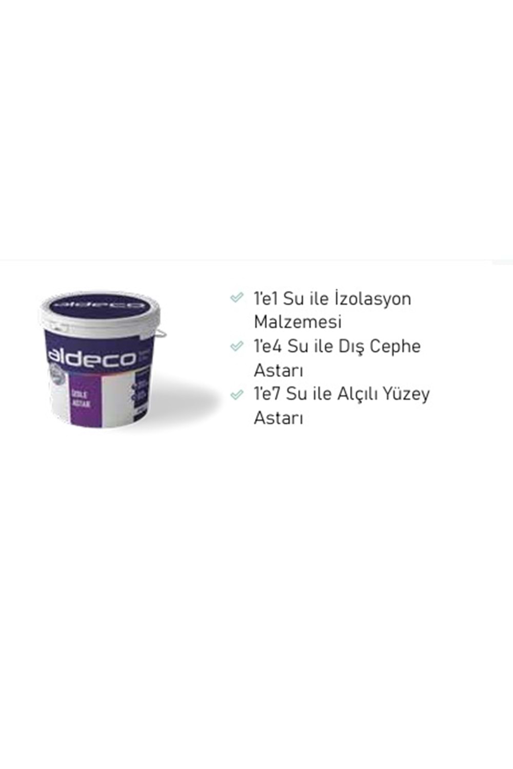 ALDECO İZOLE SİLİKONLU ALÇILI YÜZEY ASTARI 650 GR