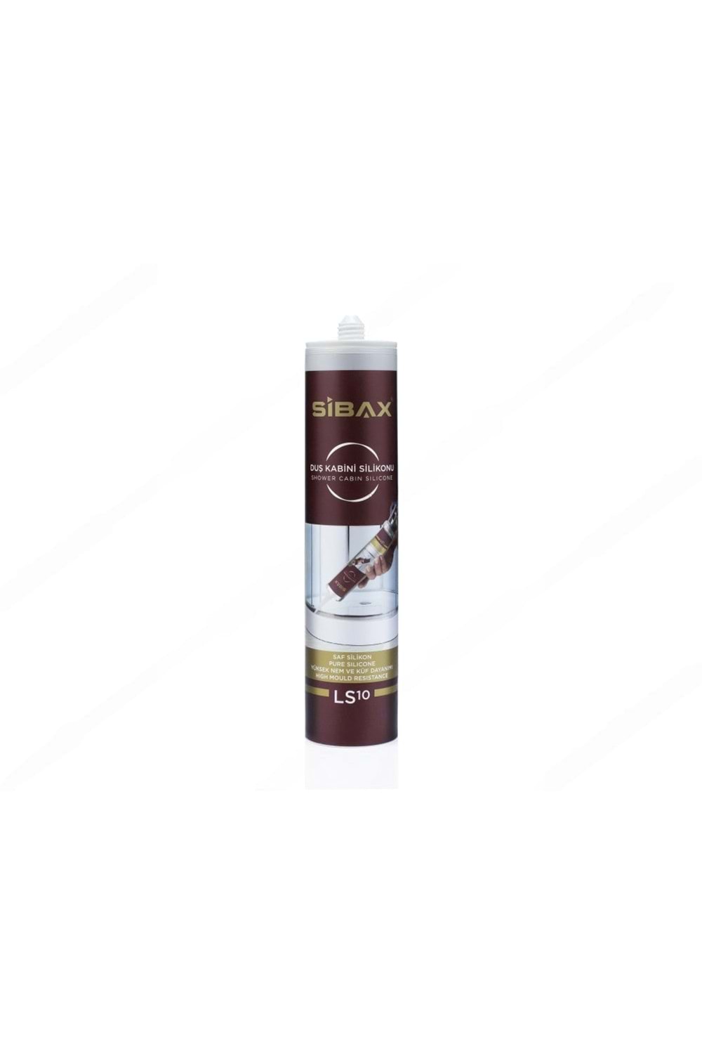 SİBAX DUŞ KABİNİ SİLİKONU BEYAZ 280ml LS10 ( PK 30 )