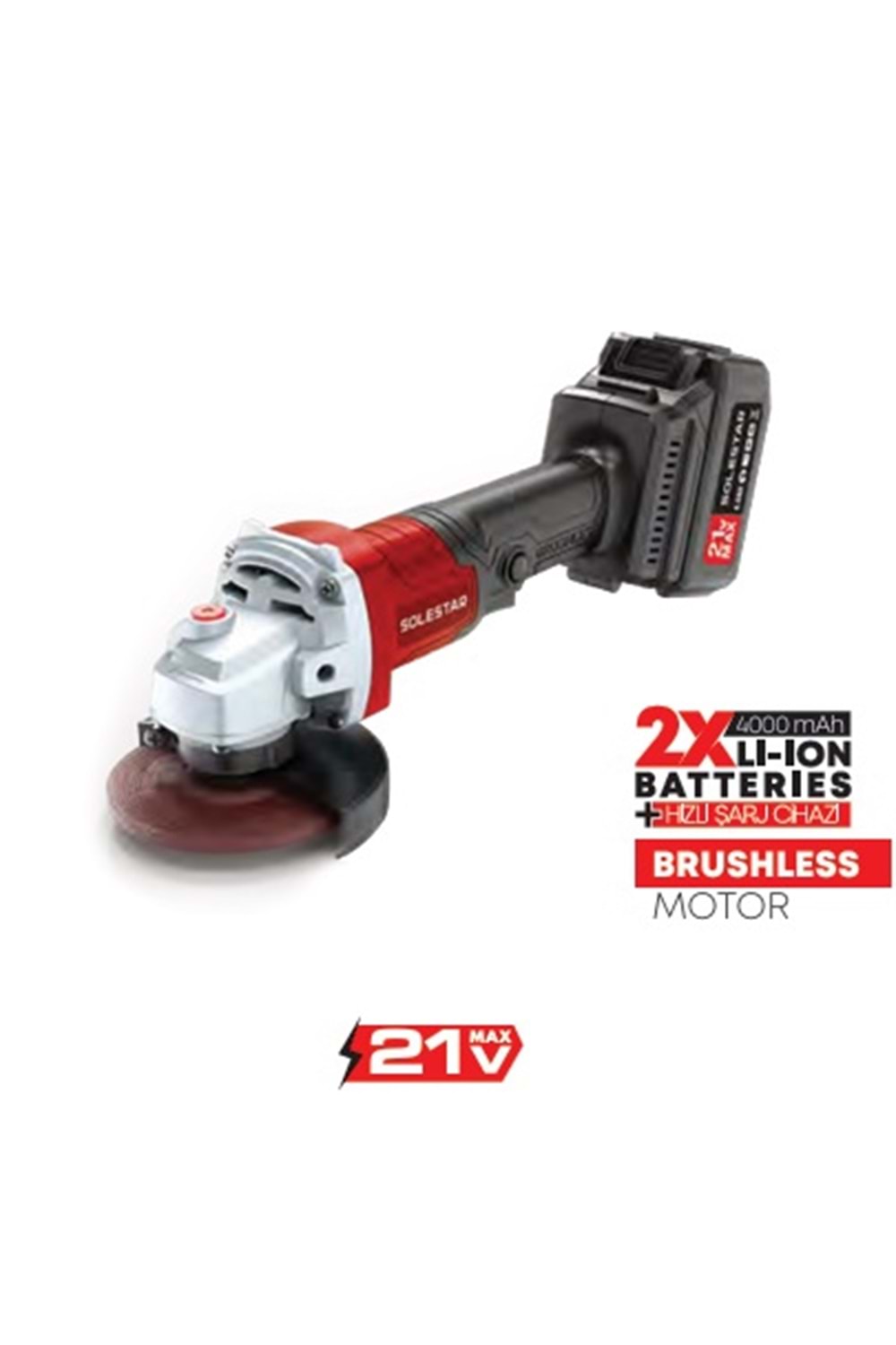 SOLESTAR STR-1964 AKÜ.AVUÇ TAŞ.125MM 21V 2*4000M.B.1HŞ 1 KOLİ:5 A