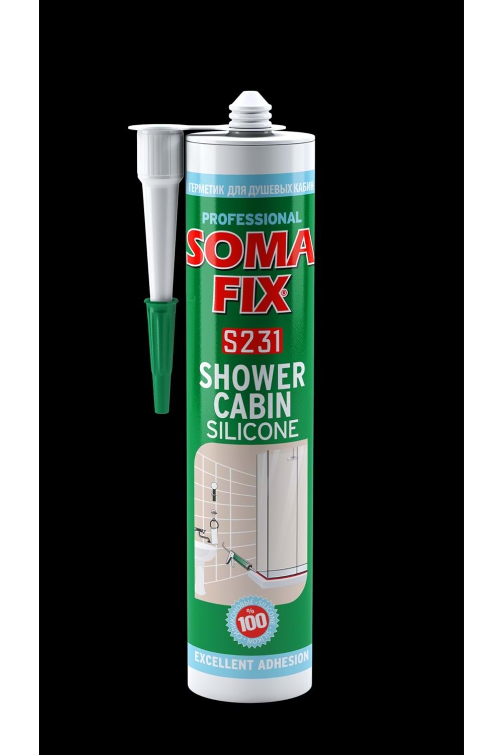 SOMAFİX 280 ML DUŞAKABİN SİLİKON ŞEFFAF ( PK 24 )***FIRSAT ÜRÜNÜ***
