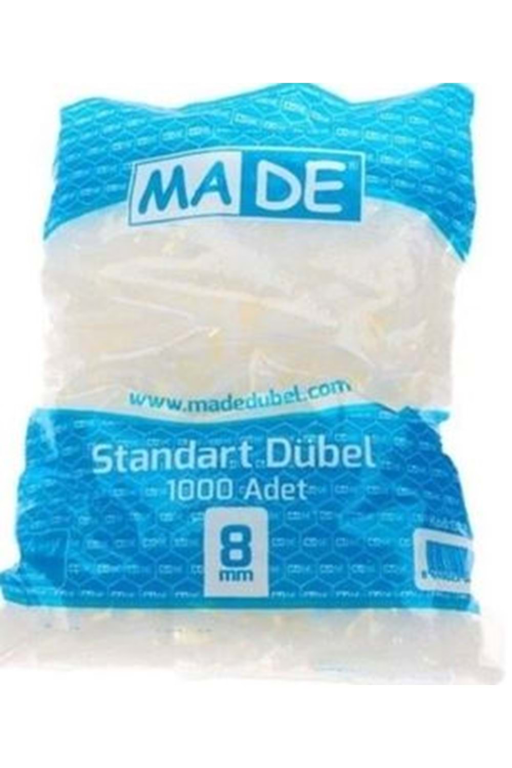 MADE PLASTİK DÜBEL 8 MM 500 LÜ PAKET