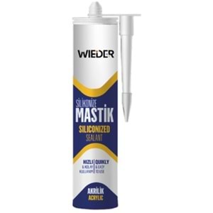 WİEDER SİLİKONİZE MASTİK ANTRASİT 450GR ( PK 30 )