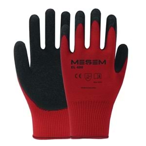 MEŞEM EL480 KIRMIZI LATEX ELDİVEN 1/2