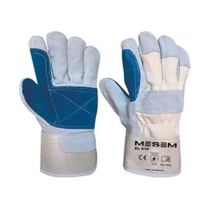 MEŞEM EL610 DERİ ELDİVEN LACİVERT GRİ 10/XL