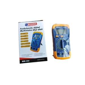 BOSSRA FONKSİYONLU DİJİTAL MULTİMETRE ÖLÇÜM ALETİ BSR 322 PK ( 12 )