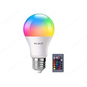 KLAUS RGB KUMANDALI LED LAMBA 9W (Ampul) ( PK 10 )
