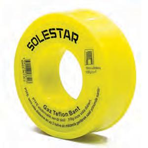 SOLESTAR STR-1072 GAZ TEFLON BANT KÇK.BOY 8MT*12MM 1 KOLİ:1000** FIRSAT ÜRÜNÜ **