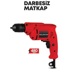 SOLESTAR STR-1906 DARBESİZ MATKAP 10MM- 480 WATT 1 KOLİ:10 ADET ** FIRSAT ÜRÜNÜ **