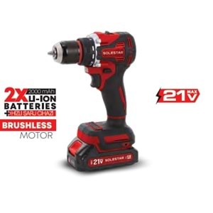 SOLESTAR STR-1962 AKÜLÜ MATK.13MM 21V 50N.m 2X2000m.BAT. *** FIRSAT ÜRÜNÜ ***