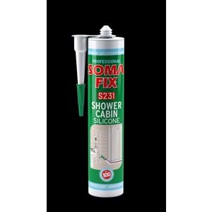 SOMAFİX 280 ML DUŞAKABİN SİLİKON ŞEFFAF ( PK 24 )***FIRSAT ÜRÜNÜ***