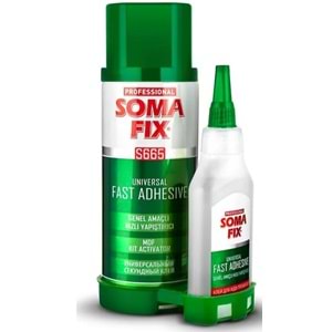 SOMAFİX S665 MDF HIZLI YAPIŞTIRICI SET 400 ML + 100 GR (PK 24) ***FIRSAT ÜRÜNÜ***