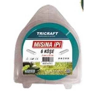 TRICRAFT 4MM*30MM MİSİNA İPİ 6 KÖŞE 1936