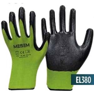 MEŞEM EL380 ORJİNAL ELDİVEN YEŞİL SİYAH 1/2 ( PK 12 - KL240 )