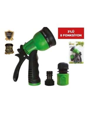 SULAMA TABANCASI 3’LÜ 8 FONKSİYON 4002