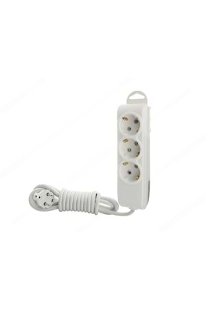 UZATMA KABLOSU AKIM KORUMALI 3' lü GRUP PRİZ 1,5m