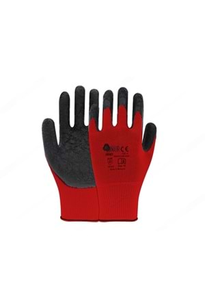 KIRMIZI SİYAH LATEKS ELDİVEN 10 NO ( PK 120-KL288 )