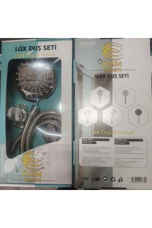 LÜX 1664 LİMA DUŞ SETİ ÇELİK ÖRGÜLÜ ( PK 25 )