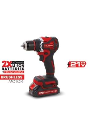 SOLESTAR STR-1962 AKÜLÜ MATK.13MM 21V 50N.m 2X2000m.BAT. *** FIRSAT ÜRÜNÜ ***
