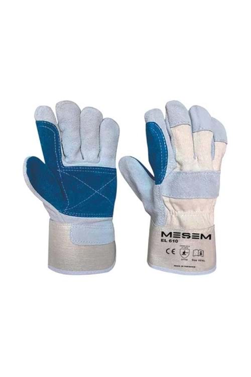 MEŞEM EL610 DERİ ELDİVEN LACİVERT GRİ 10/XL