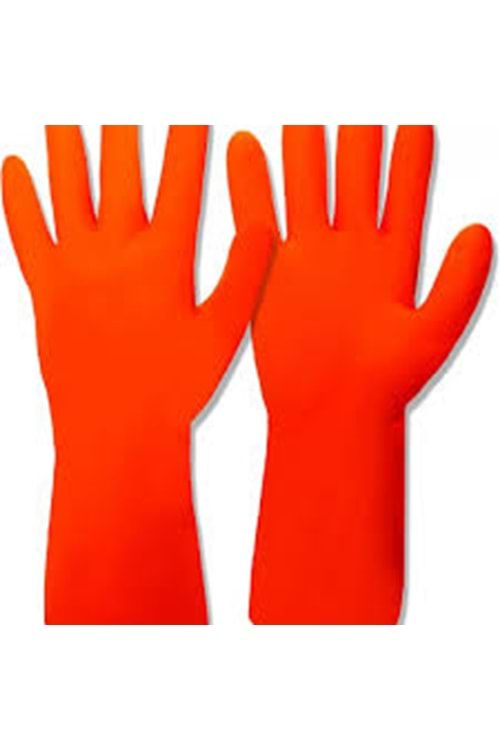 MEŞEM 8299 XL TURUNCU KAUÇUK ELDİVEN-KUT ( PK 12-KL288 )