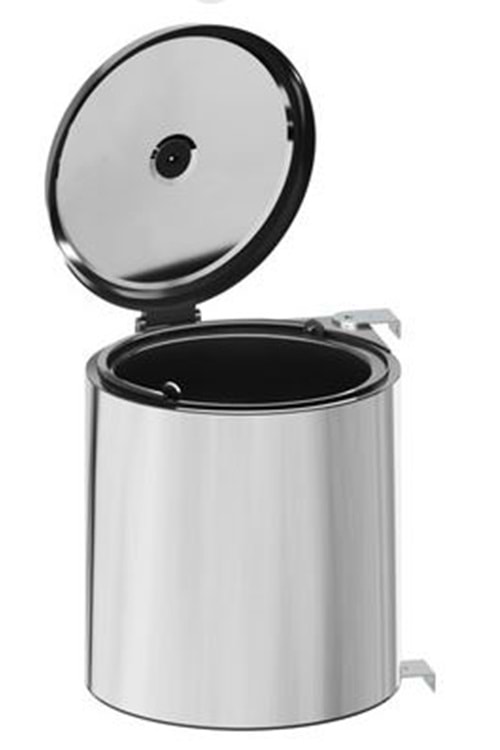 ÇÖP KOVASI PASLANMAZ KROM 10 LT ( PK 2 )