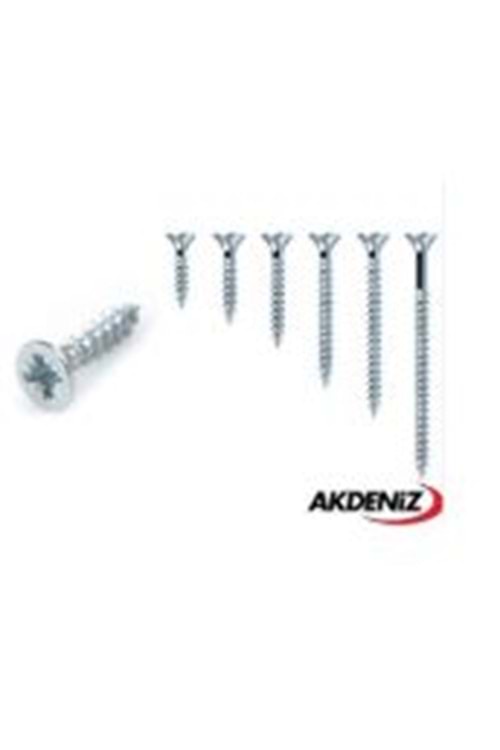 AKDENİZ ALÇIPAN VİDASI MATKAP UÇ 3,5*25 SİYAH 1000X16 PKT