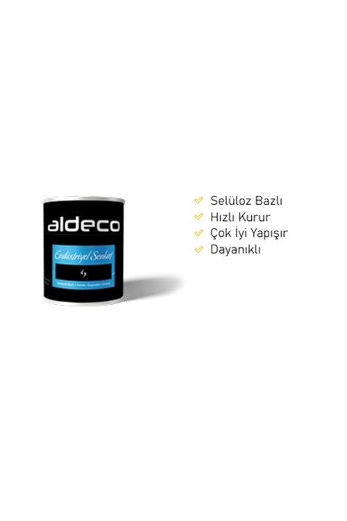 ALDECO ENDÜSTRİYEL SON KAT BOYA MAT SİYAH 2,70 KG