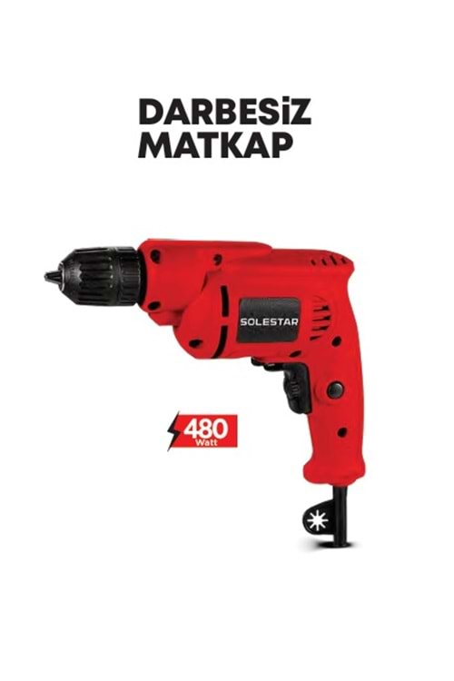 SOLESTAR STR-1906 DARBESİZ MATKAP 10MM- 480 WATT 1 KOLİ:10 ADET ** FIRSAT ÜRÜNÜ **