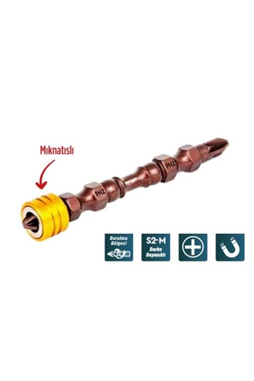 TRİCRAFT 7082 YILDIZ UÇ ÇİFT YÖNLÜ PH*65 (PK 100)