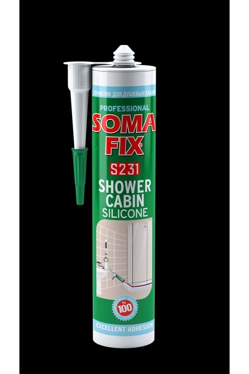 SOMAFİX 280 ML DUŞAKABİN SİLİKON ŞEFFAF ( PK 24 )***FIRSAT ÜRÜNÜ***