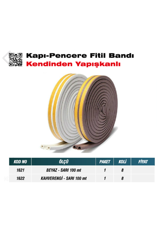 MEŞEM 1622 KAPI VE PENCERE FİTİL BANDI ** FIRSAT ÜRÜNÜ **