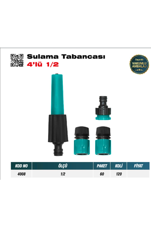 TRİCRAFT 4008 SULAMA TABANCASI 4LÜ 1/2 (PK 60-KL 120)